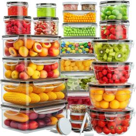 52 PCS Food Storage Containers with Lids Airtight (26 Lids 26 Containers)- Reusable Plastic Leakproof Meal-Prep Container for Kitchen Storage Organiza 52 PCS Food Storage Containers with Lids Airtight (26 Lids 26 Containers)- Reusable Plastic Leakproof Meal-Prep Container for Kitchen Storage Organiza